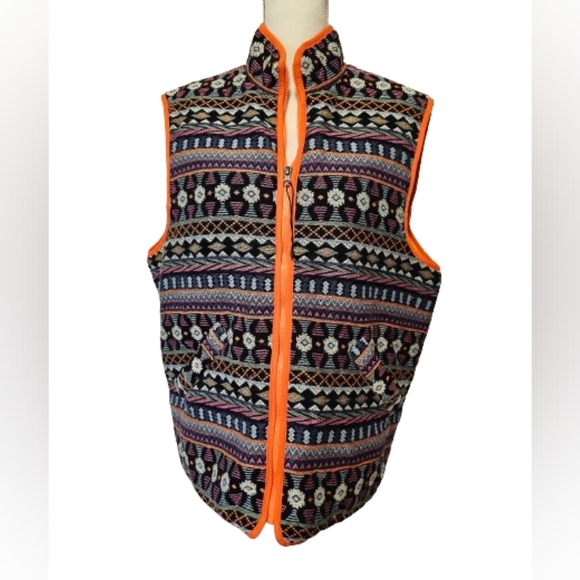 Zara Geometric Aztec Design Vest Unisex Men's Size Medium - Picture 1 of 10